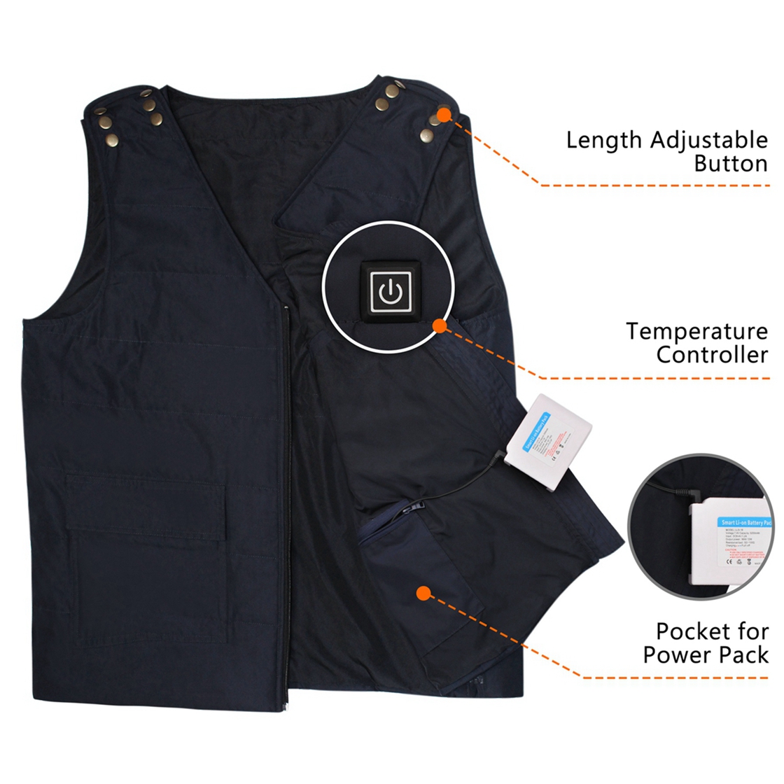 Men Women Electric Battery Powered Heated Vest Rechargeable Puffer Down Gilet,Waterproof Heat Insulate Waistcoat for Sports&Outdoors,Skiing Skating Climbing Hiking Heat Vests